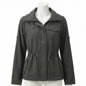 Woolrich Cinder Utility Field Jacket Drawstring Cinch Waist Safari Cargo Outdoor
